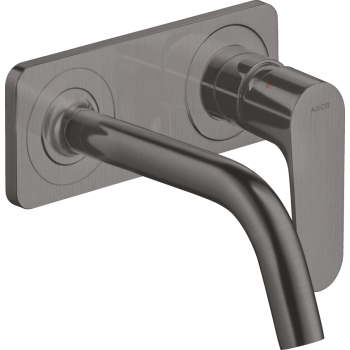 - AXOR Citterio M Jednouchwytowa bateria umywalkowa z wylewką 16,7 cm i płytką, ścienna, podtynkowa czarny chrom szczotkowany 34112340 - 34112340 - Łazienki Szydłowski