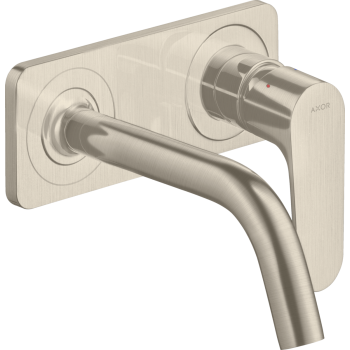 - AXOR Citterio M Jednouchwytowa bateria umywalkowa z wylewką 16,7 cm i płytką, ścienna, podtynkowa nikiel szczotkowany 34112820 - 34112820 - Łazienki Szydłowski