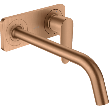  - AXOR Citterio M Jednouchwytowa bateria umywalkowa z wylewką 22,7 cm i płytką, ścienna, podtynkowa brąz szczotkowany 34115140 - 34115140 U - Łazienki Szydłowski