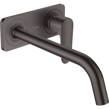 - AXOR Citterio M Jednouchwytowa bateria umywalkowa z wylewką 22,7 cm i płytką, ścienna, podtynkowa czarny chrom szczotkowany 34115340 - 34115340 - Łazienki Szydłowski