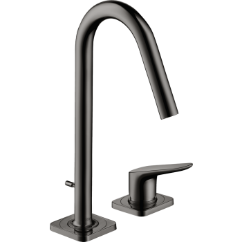  - AXOR Citterio M 2-otworowa bateria umywalkowa 160 z kompletem odpływowym z cięgłem czarny chrom polerowany 34132330 - 34132330 - Łazienki Szydłowski