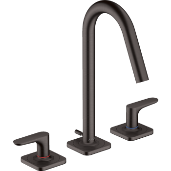 - AXOR Citterio M 3-otworowa bateria umywalkowa 160 z uchwytami jednoramiennymi, rozetami i kompletem odpływowym z cięgłem 34133340 - 34133340 - Łazienki Szydłowski