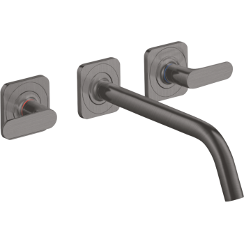 - AXOR Citterio M 3-otworowa bateria umywalkowa z uchwytami jednoramiennymi, rozetami i wylewką 266 mm, ścienna, podtynkowa 34315340 - 34315340 - Łazienki Szydłowski