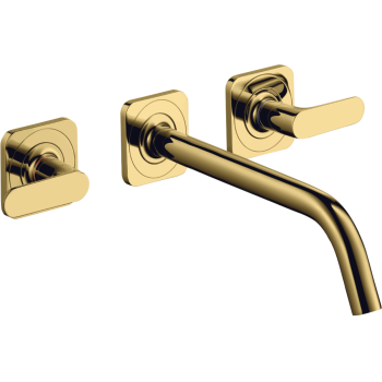- AXOR Citterio M 3-otworowa bateria umywalkowa z uchwytami jednoramiennymi, rozetami i wylewką 266 mm, ścienna, podtynkowa 34315990 - 34315990 - Łazienki Szydłowski