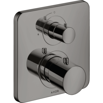  - AXOR Citterio M Bateria termostatyczna z zaworem odcinającym do 1 odbiornika, podtynkowa czarny chrom polerowany 34705330 - 34705330 - Łazienki Szydłowski