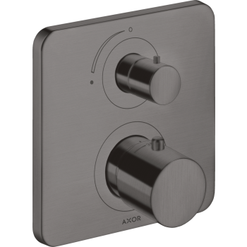 - AXOR Citterio M Bateria termostatyczna z zaworem odcinającym do 1 odbiornika, podtynkowa czarny chrom szczotkowany 34705340 - 34705340 - Łazienki Szydłowski