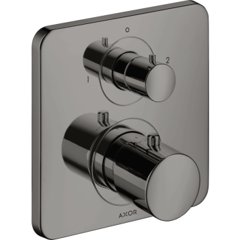  - AXOR Citterio M Bateria termostatyczna z zaworem odcinająco-przełączającym do 2 odbiorników, podtynkowa czarny chrom polerowany 34725330 - 34725330 - Łazienki Szydłowski