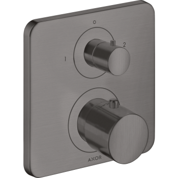 - AXOR Citterio M Bateria termostatyczna z zaworem odcinająco-przełączającym do 2 odbiorników, podtynkowa czarny chrom szczotkowany 34725340 - 34725340 - Łazienki Szydłowski