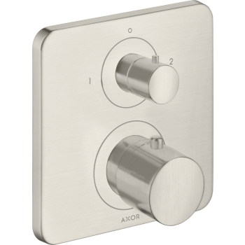 - AXOR Citterio M Bateria termostatyczna z zaworem odcinająco-przełączającym do 2 odbiorników, podtynkowa stal szlachetna optyczna 34725800 - 34725800 - Łazienki Szydłowski