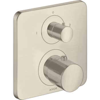 - AXOR Citterio M Bateria termostatyczna z zaworem odcinająco-przełączającym do 2 odbiorników, podtynkowa nikiel szczotkowany 34725820 - 34725820 U - Łazienki Szydłowski