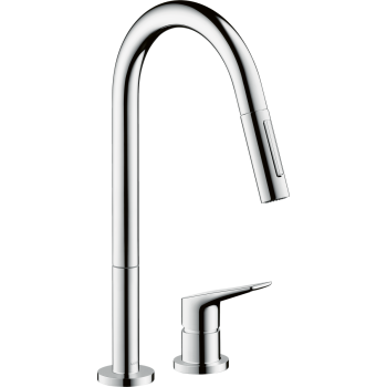 - AXOR Citterio M 2-otworowa jednouchwytowa bateria kuchenna 220 z wyciąganą wylewką, 2jet chrom 34822000 - 34822000 - Łazienki Szydłowski