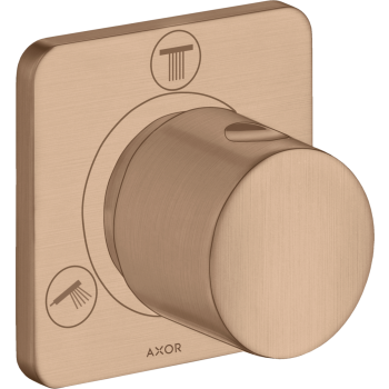 - AXOR Citterio M Zawór odcinająco-przełączający Trio/Quattro, podtynkowy czerwone złoto szczotkowane 34920310 - 34920310 - Łazienki Szydłowski