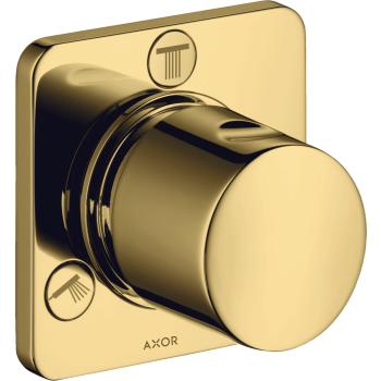 - AXOR Citterio M Zawór odcinająco-przełączający Trio/Quattro, podtynkowy złoty optyczny polerowany 34920990 - 34920990 - Łazienki Szydłowski
