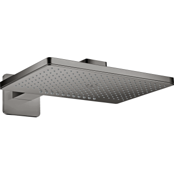  - AXOR ShowerSolutions Deszczownica prysznicowa 46 x 30 cm 2jet z ramieniem prysznicowym, rozeta softsquare czarny chrom polerowany 35275330 - 35275330 - Łazienki Szydłowski
