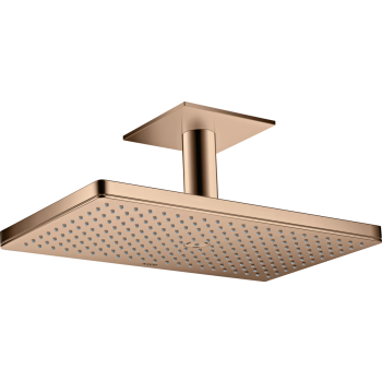 - AXOR ShowerSolutions Deszczownica prysznicowa 46 x 30 cm 1jet z przyłączem sufitowym czerwone złoto polerowane 35277300 - 35277300 - Łazienki Szydłowski