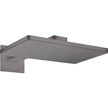 - AXOR ShowerSolutions Deszczownica 46 x 30cm 1 jet z ramieniem prysznicowym, rozeta softsquare czarny chrom szczotkowany 35278340 - 35278340 U - Łazienki Szydłowski
