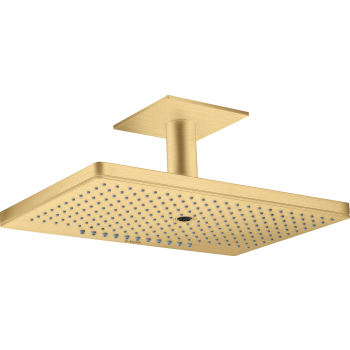 - AXOR ShowerSolutions Deszczownica prysznicowa 46 x 30 cm 3jet z przyłączem sufitowym złoty optyczny szczotkowany 35281250 - 35281250 U - Łazienki Szydłowski
