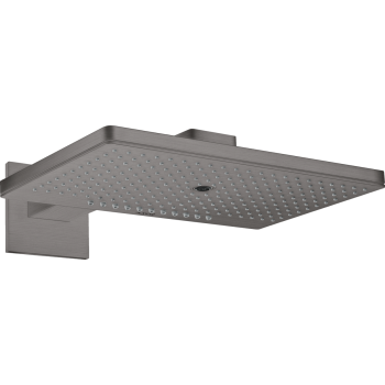 - AXOR ShowerSolutions Deszczownica 46 x 30 cm 3 jet z ramieniem prysznicowym czarny chrom szczotkowany 35282340 - 35282340 - Łazienki Szydłowski