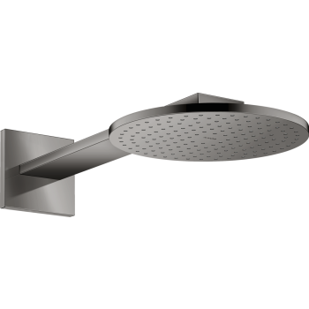 - AXOR ShowerSolutions Deszczownica prysznicowa 25 cm 2jet z ramieniem prysznicowym czarny chrom polerowany 35296330 - 35296330 - Łazienki Szydłowski