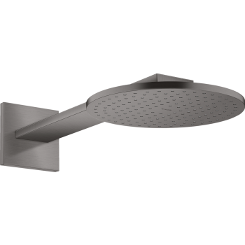 - AXOR ShowerSolutions Deszczownica 25 cm 2jet z ramieniem prysznicowym czarny chrom szczotkowany 35296340 - 35296340 - Łazienki Szydłowski