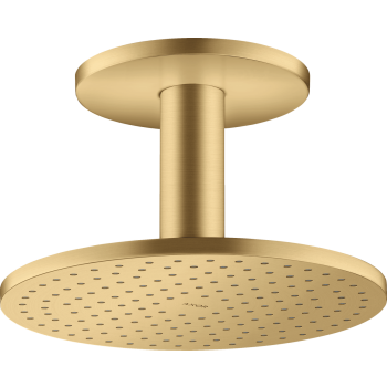 - AXOR ShowerSolutions Deszczownica prysznicowa 25 cm 2jet do montażu w suficie złoty optyczny szczotkowany 35297250 - 35297250 U - Łazienki Szydłowski