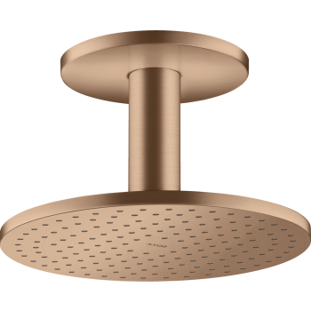 - AXOR ShowerSolutions Deszczownica prysznicowa 25 cm 2jet do montażu w suficie czerwone złoto szczotkowane 35297310 - 35297310 - Łazienki Szydłowski