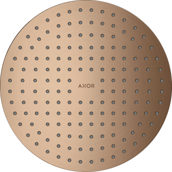  - AXOR ShowerSolutions Deszczownica prysznicowa 25 cm 2jet do montażu w suficie czerwone złoto szczotkowane 35298310 - 35298310 - Łazienki Szydłowski