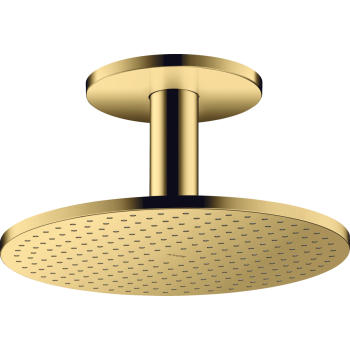 - AXOR ShowerSolutions Deszczownica 30cm 1jet z przyłączem sufitowym złoty optyczny polerowany 35301990 - 35301990 - Łazienki Szydłowski
