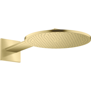  - AXOR ShowerSolutions Głowica prysznicowa 300 2jet z ramieniem prysznicowym mosiądz szczotkowany 35303950 - 35303950 U - Łazienki Szydłowski