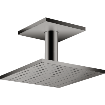  - AXOR ShowerSolutions Deszczownica prysznicowa 25 x 25 cm 1jet z przyłączem sufitowym czarny chrom polerowany 35308330 - 35308330 - Łazienki Szydłowski