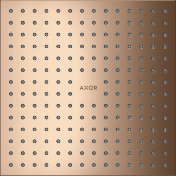 - AXOR ShowerSolutions Deszczownica prysznicowa 25 x 25 cm 1jet do montażu w suficie czerwone złoto polerowane 35309300 - 35309300 - Łazienki Szydłowski