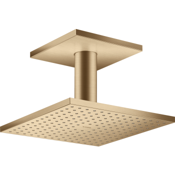 - AXOR ShowerSolutions Deszczownica 25 x 25 cm 2jet do montażu w suficie brąz szczotkowany 35312140 - 35312140 U - Łazienki Szydłowski