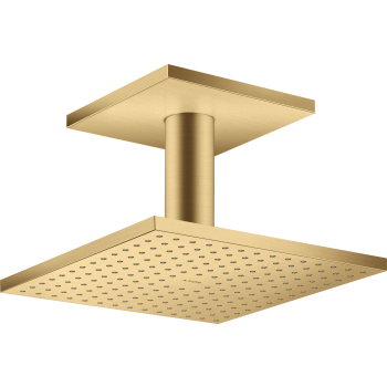 - AXOR ShowerSolutions Deszczownica prysznicowa 25 x 25 cm 2jet do montażu w suficie złoty optyczny szczotkowany 35312250 - 35312250 U - Łazienki Szydłowski