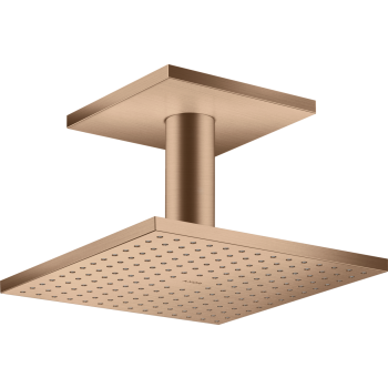 - AXOR ShowerSolutions Deszczownica prysznicowa 25 x 25 cm 2jet do montażu w suficie czerwone złoto szczotkowane 35312310 - 35312310 - Łazienki Szydłowski