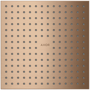  - AXOR ShowerSolutions Deszczownica prysznicowa 25 x 25 cm 2jet do montażu w suficie czerwone złoto szczotkowane 35313310 - 35313310 - Łazienki Szydłowski