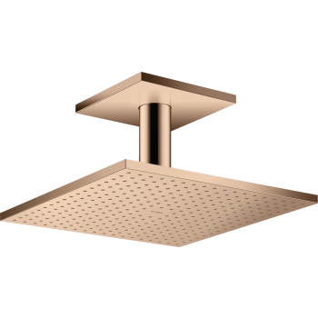 - AXOR ShowerSolutions Głowica prysznicowa 300/300 2jet z przyłączem sufitowym czerwone złoto polerowane 35320300 - 35320300 - Łazienki Szydłowski