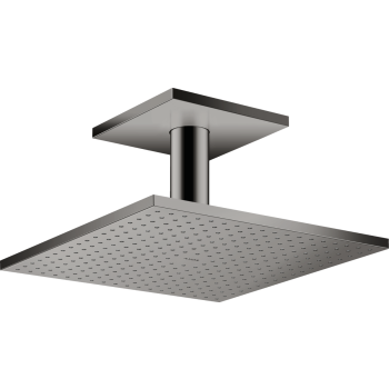  - AXOR ShowerSolutions Głowica prysznicowa 30 x 30 cm  2jet z przyłączem sufitowym czarny chrom polerowany 35320330 - 35320330 - Łazienki Szydłowski