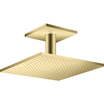  - AXOR ShowerSolutions Głowica prysznicowa 300/300 2jet z przyłączem sufitowym mosiądz szczotkowany 35320950 - 35320950 U - Łazienki Szydłowski