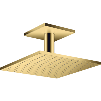  - AXOR ShowerSolutions Deszczownica 30 x 30cm 2jet z przyłączem sufitowym złoty optyczny polerowany 35320990 - 35320990 - Łazienki Szydłowski