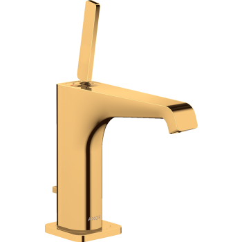  - AXOR Citterio E Jednouchwytowa bateria umywalkowa 130 z uchwytem Pin i kompletem odpływowym z cięgłem złoty optyczny polerowany 36100990 - 36100990 U - Łazienki Szydłowski