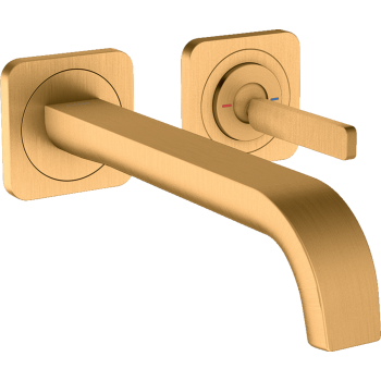 - AXOR Citterio E bateria umywalkowa z uchwytem Pin, wylewką 22,1 cm złoty optyczny szczotkowany 36106250 - 36106250 - Łazienki Szydłowski
