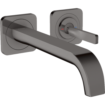 - AXOR Citterio E bateria umywalkowa z uchwytem Pin, wylewką 22,1 cm i rozetami, ścienna, podtynkowa czarny chrom polerowany 36106330 - 36106330 - Łazienki Szydłowski