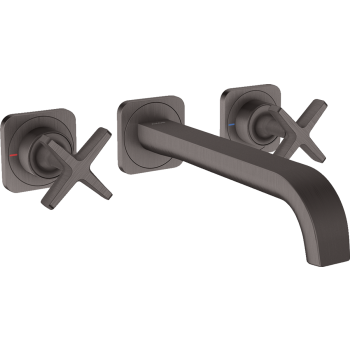  - AXOR Citterio E 3-otworowa bateria umywalkowa z wylewką 220 mm, czarny chrom szczotkowany 36107340 - 36107340 - Łazienki Szydłowski