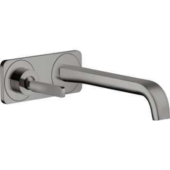 - AXOR Citterio E bateria umywalkowa z wylewką 221 mm i płytką, czarny chrom polerowany 36114330 - 36114330 - Łazienki Szydłowski
