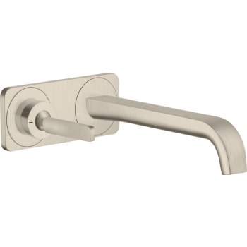  - AXOR Citterio E bateria umywalkowa z , wylewką 221 mm i płytką,  nikiel szczotkowany 36114820 - 36114820 U - Łazienki Szydłowski