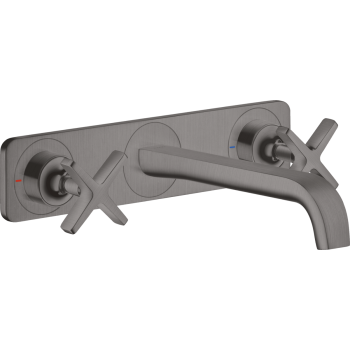  - AXOR Citterio E 3-otworowa bateria umywalkowa z płytką i wylewką 220 mm, ścienna, podtynkowa 36115340 - 36115340 - Łazienki Szydłowski