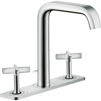  - AXOR Citterio E 3-otworowa bateria umywalkowa 170 z płytką i kompletem odpływowym z cięgłem chrom 36116000 - 36116000 - Łazienki Szydłowski