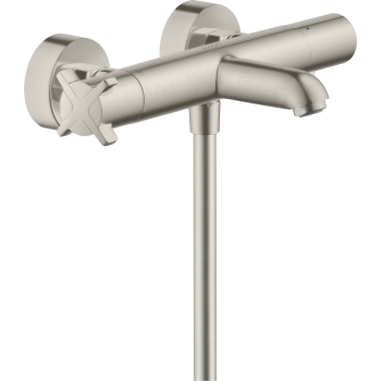- AXOR Citterio E Bateria wannowa, termostatyczna, natynkowa stal szlachetna optyczna 36140800 - 36140800 - Łazienki Szydłowski