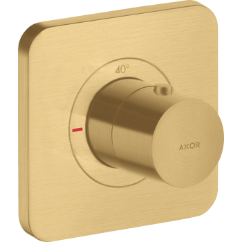 - AXOR Citterio E Bateria termostatyczna 12 x 12 cm, podtynkowa złoty optyczny szczotkowany 36702250 - 36702250 U - Łazienki Szydłowski