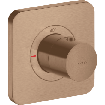 - AXOR Citterio E Bateria termostatyczna 12 x 12 cm, podtynkowa czerwone złoto szczotkowane 36702310 - 36702310 - Łazienki Szydłowski